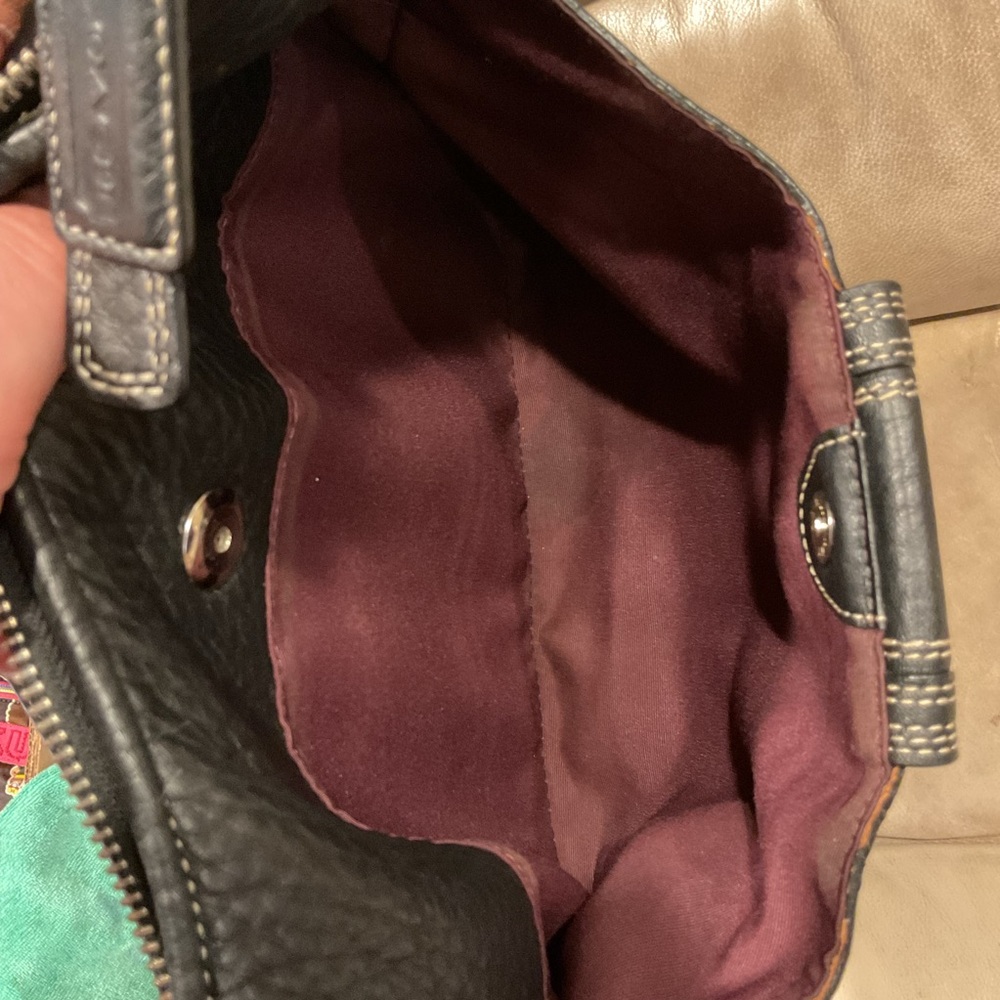 Vintage Coach Black HAMILTON Pebbled Leather Shoulder bag - Picture 4 of 10